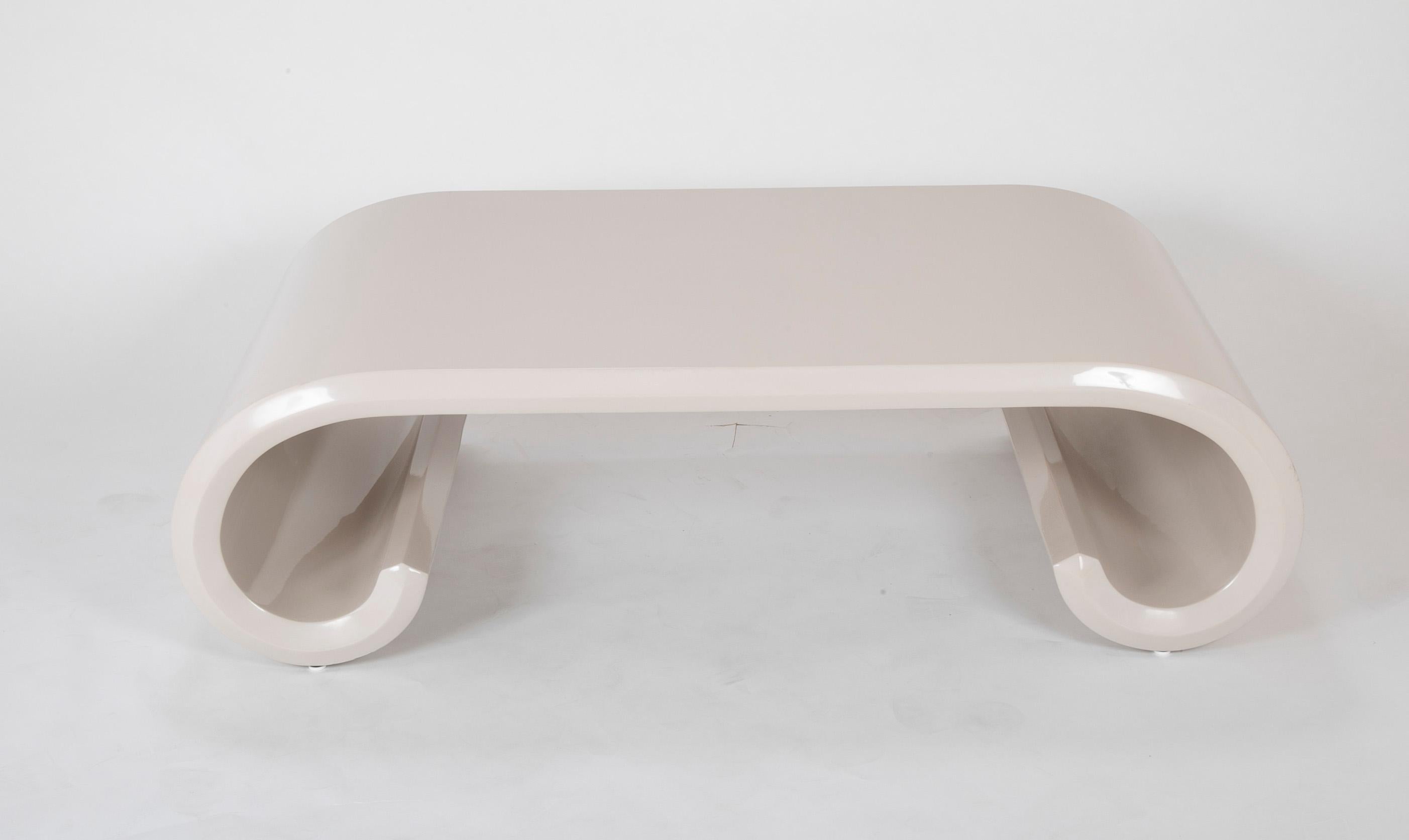 Mid-Century Modern Lacquered Coffee Table in the Manner of Karl Springer