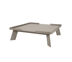 Lacquered Coffee Table with Rectangular Top and Metallic Legs