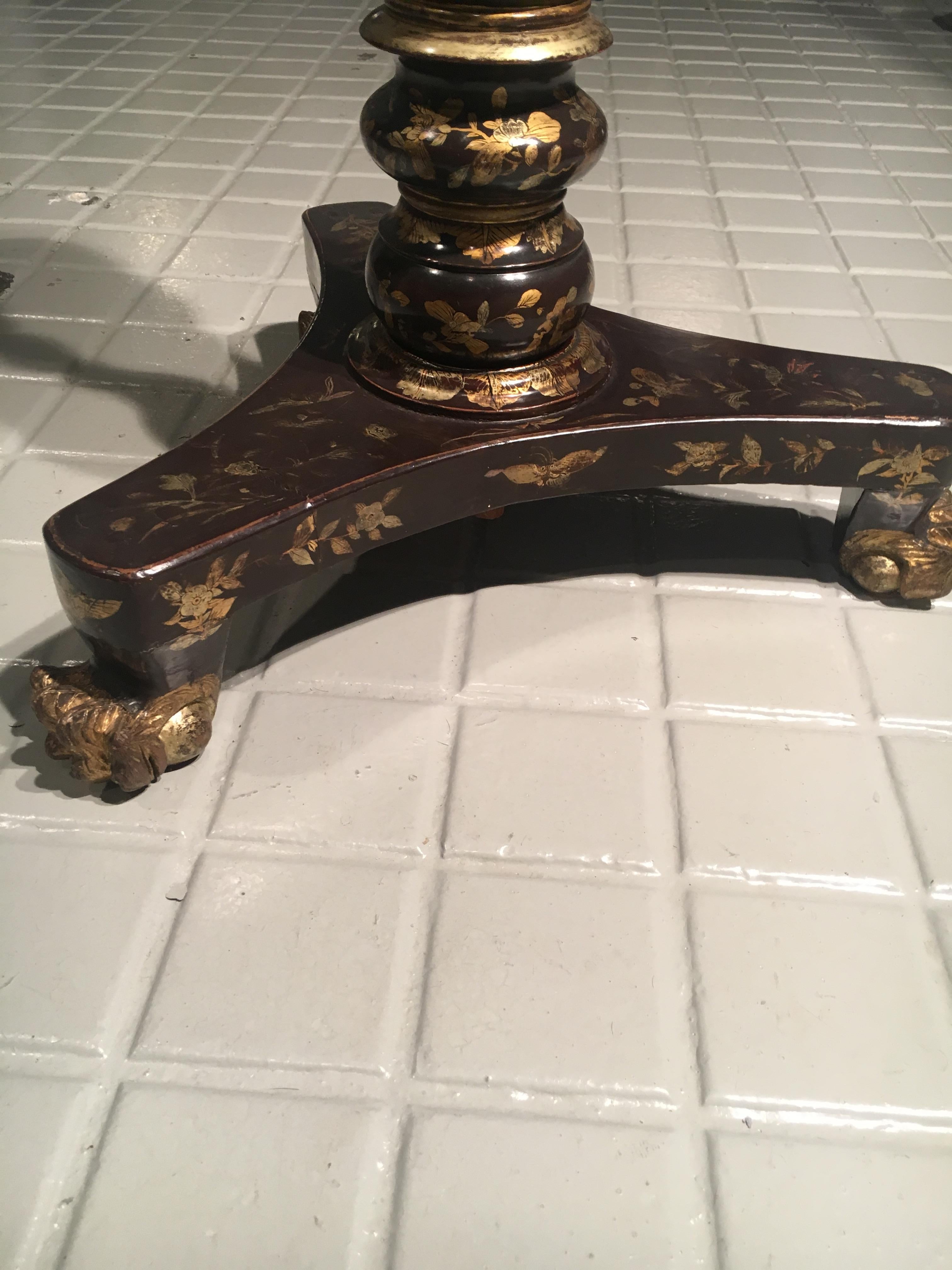 Lacquered Colonial Pedestal Table, First Quarter of the 19th Century 3