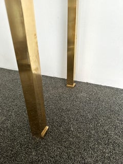 Lacquered Console Table and Brass by Guy Lefevre, France, 1970s