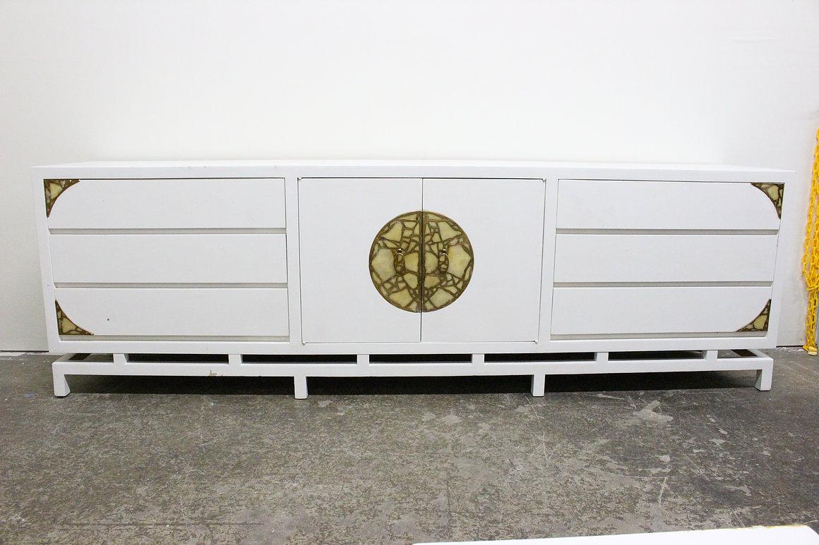 Mid-Century Modern Lacquered Credenza/Dresser by Frank Kyle with Pepe Mendoza Hardware