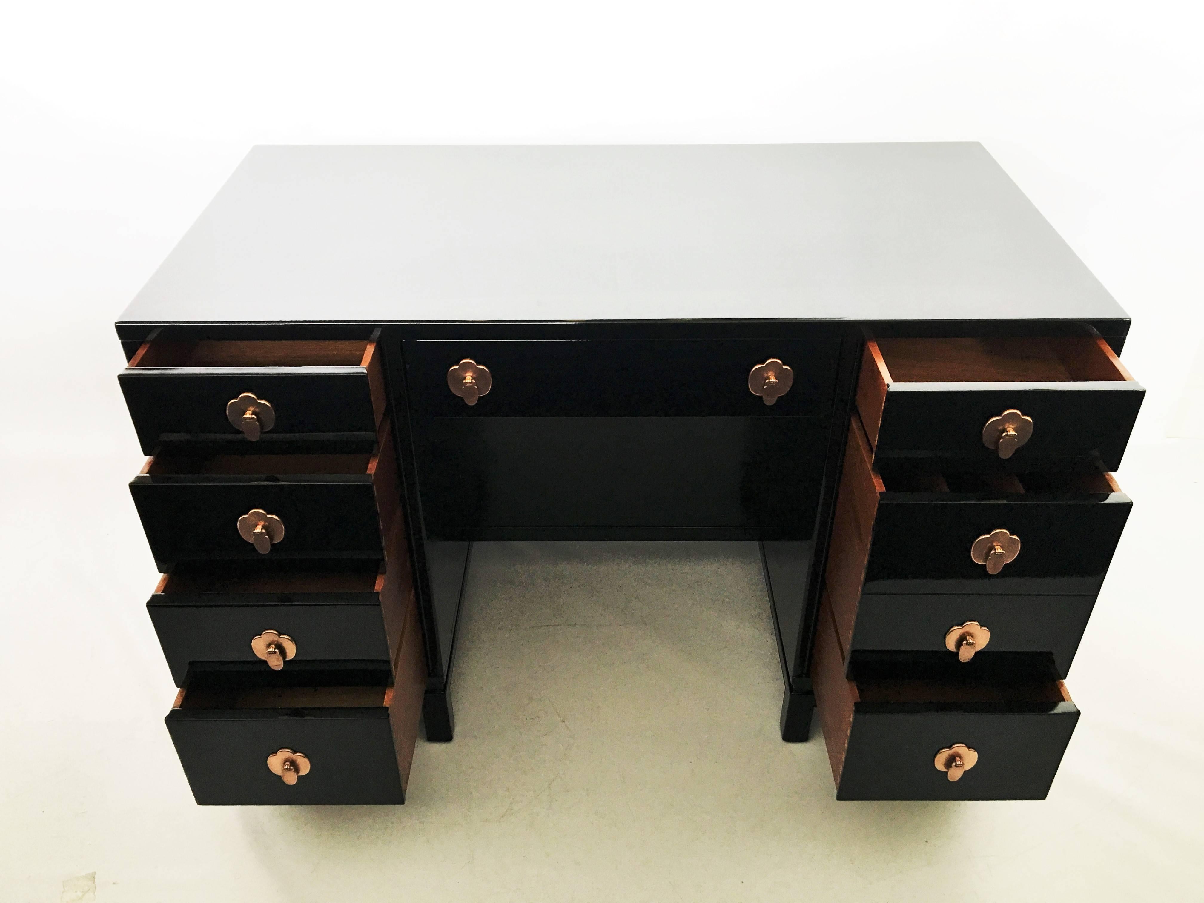 Wood Lacquered Desk by Landstrom Furniture For Sale