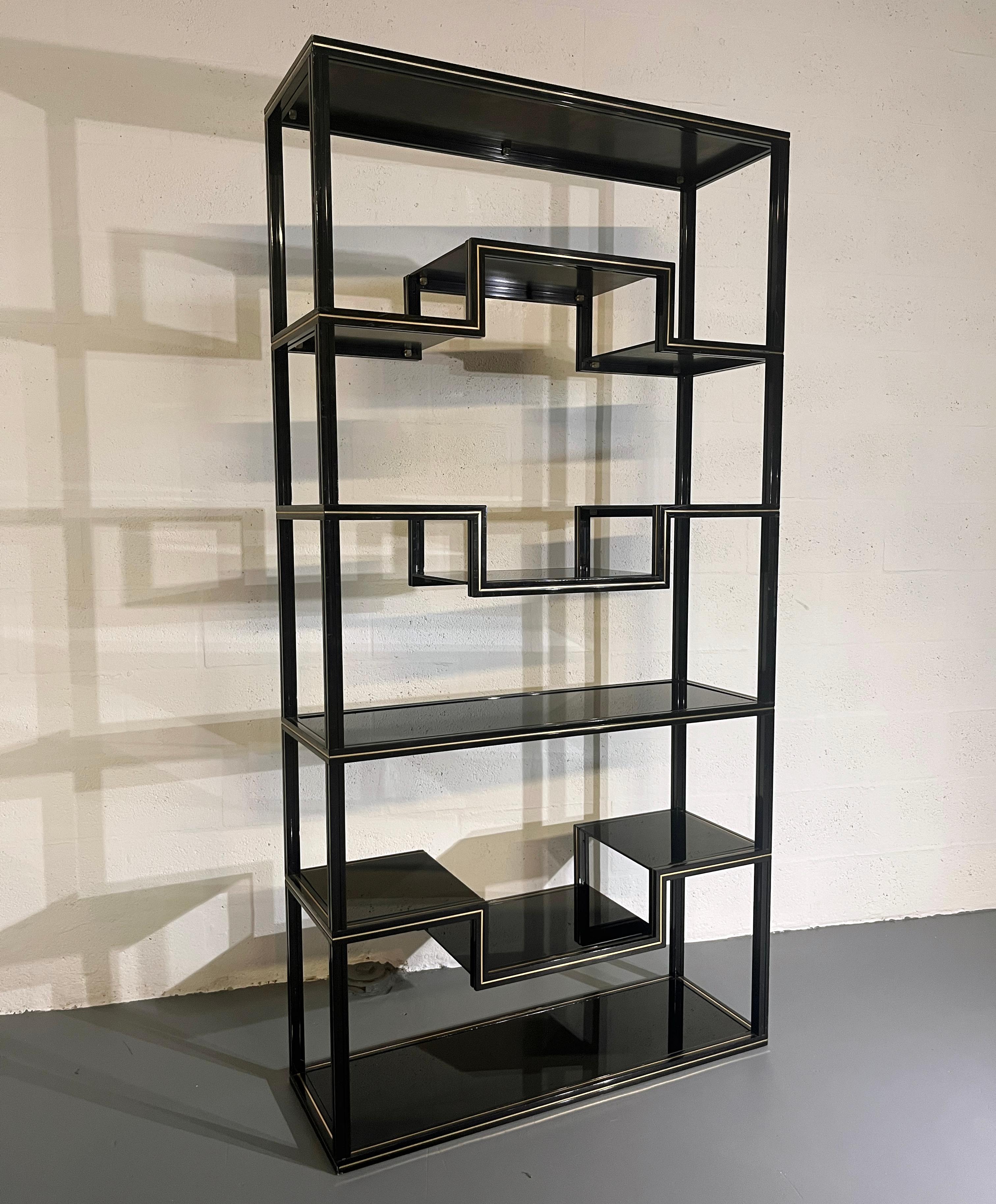 French Lacquered Etagere Shelves by Pierre Vandel, 1970s For Sale