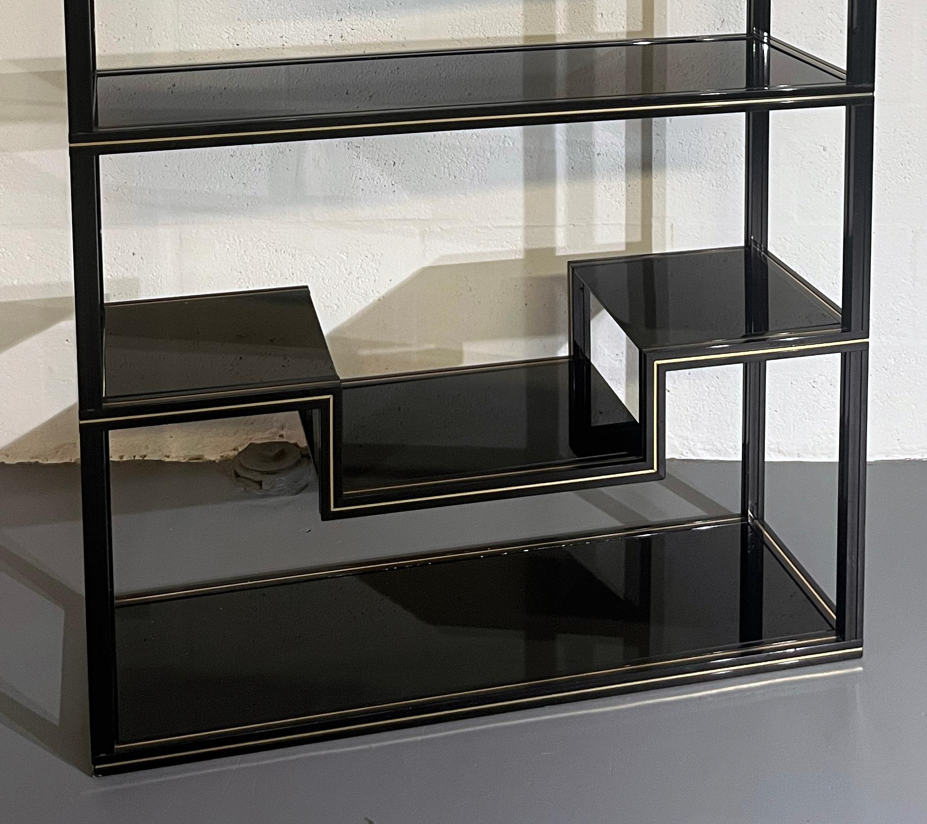 Lacquered Etagere Shelves by Pierre Vandel, 1970s In Excellent Condition For Sale In Miami, FL