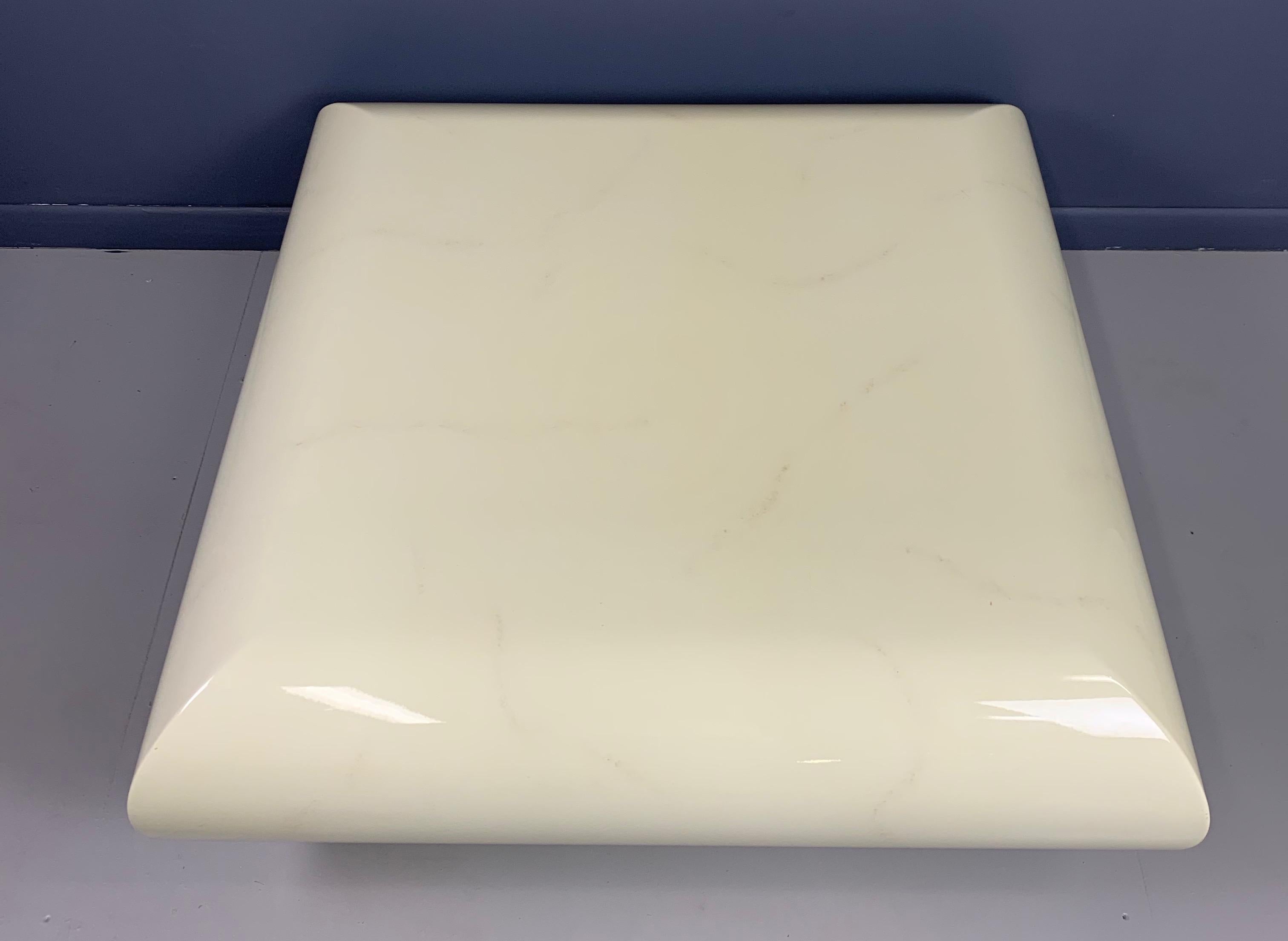 Mid-Century Modern Mid-Century Lacquered Faux Goatskin Cocktail Table, Manner of Karl Springer