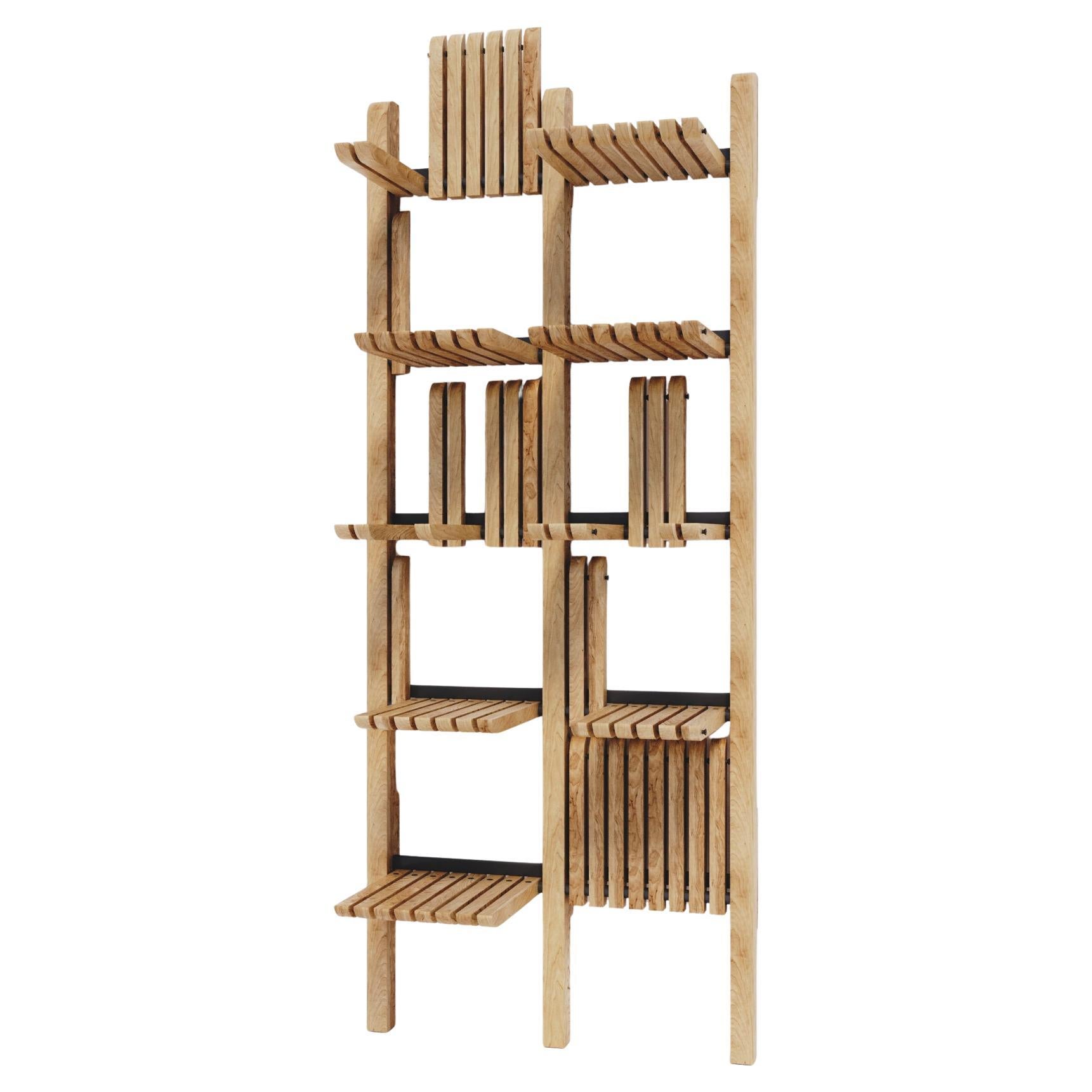 Lacquered Finish 
Steel Shelving System - Handcrafted Modular Shelves 1000 mm
