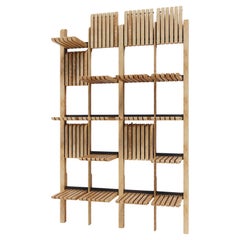Lacquered Finish & Steel Shelving System - Handcrafted Modular Shelves 1500 mm