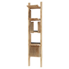 Lacquered Finish & Steel Shelving System - Handcrafted Modular Shelves 500 mm