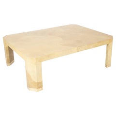 Lacquered Goat Skin Coffee Table by Ron Seff