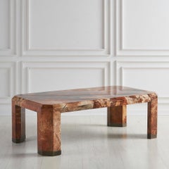 Lacquered Goat Skin Coffee Table
