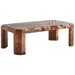 Lacquered Goat Skin Coffee Table