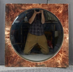 Lacquered Goat Skin Mirror by Aldo Tura