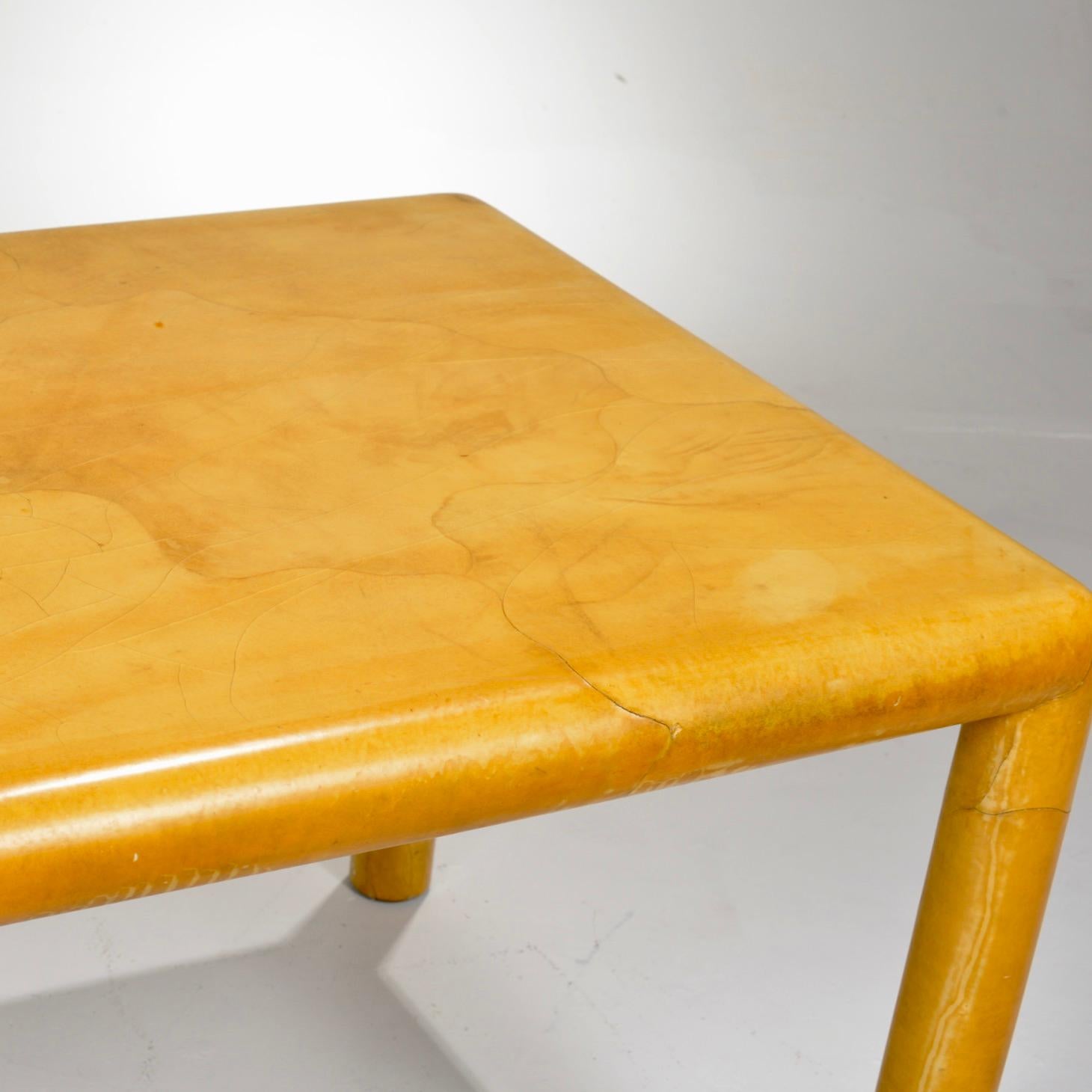 American Lacquered Goat Skin Table by Karl Springer For Sale