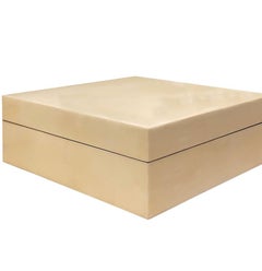 Lacquered Goatskin and Walnut Vanity Box