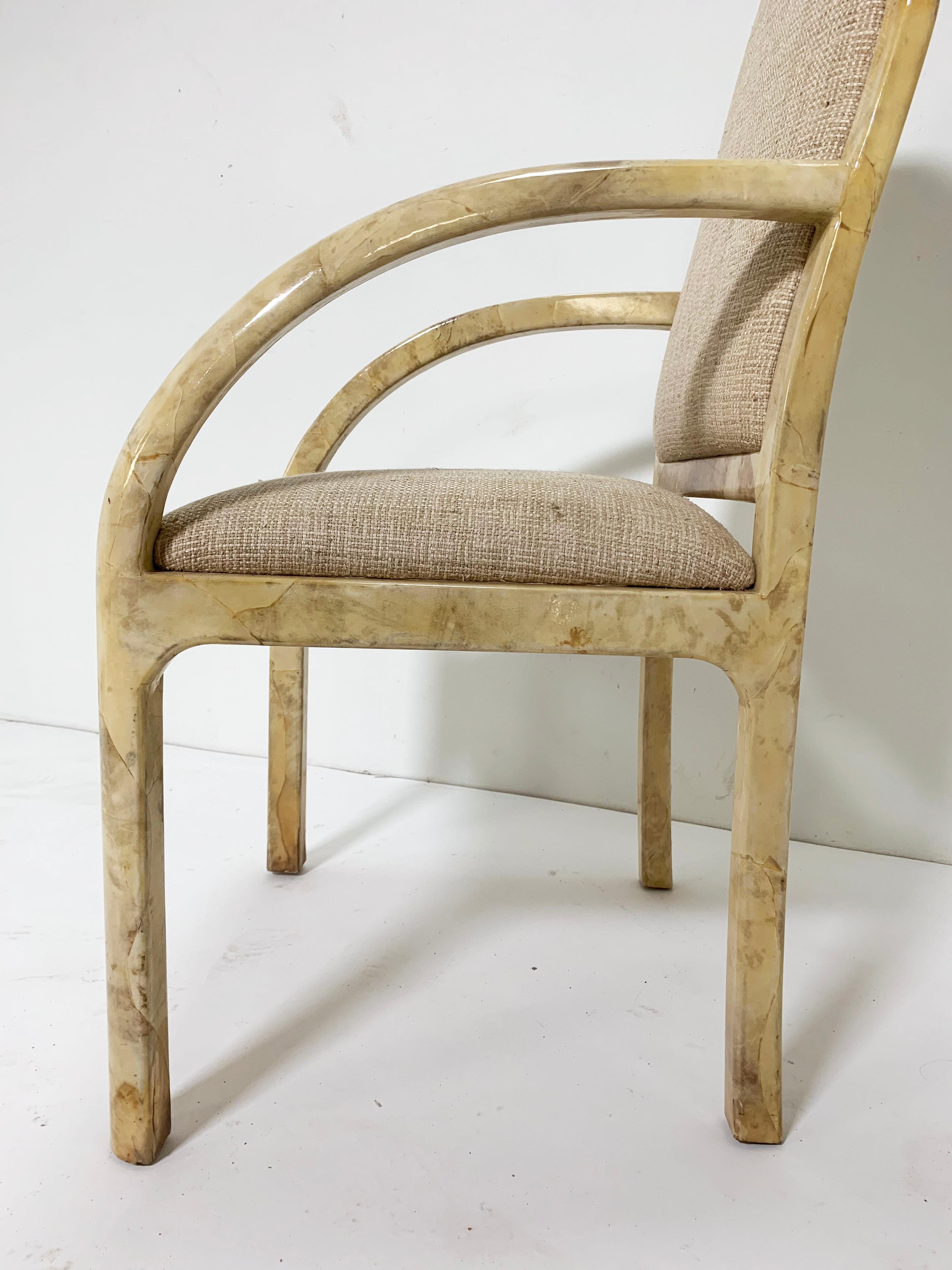 Lacquered Goatskin Armchair, Made in Colombia, circa 1970s 4