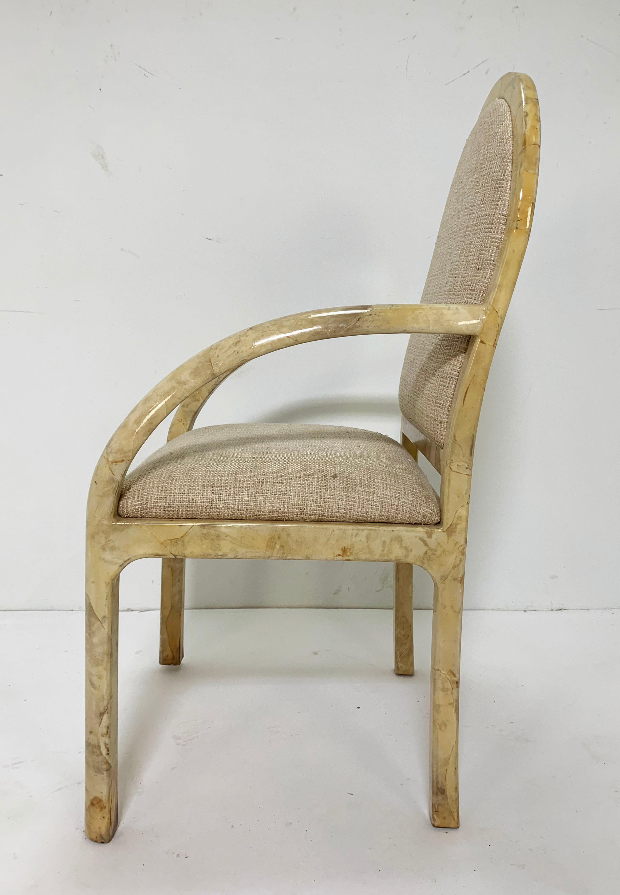 Mid-Century Modern Lacquered Goatskin Armchair, Made in Colombia, circa 1970s