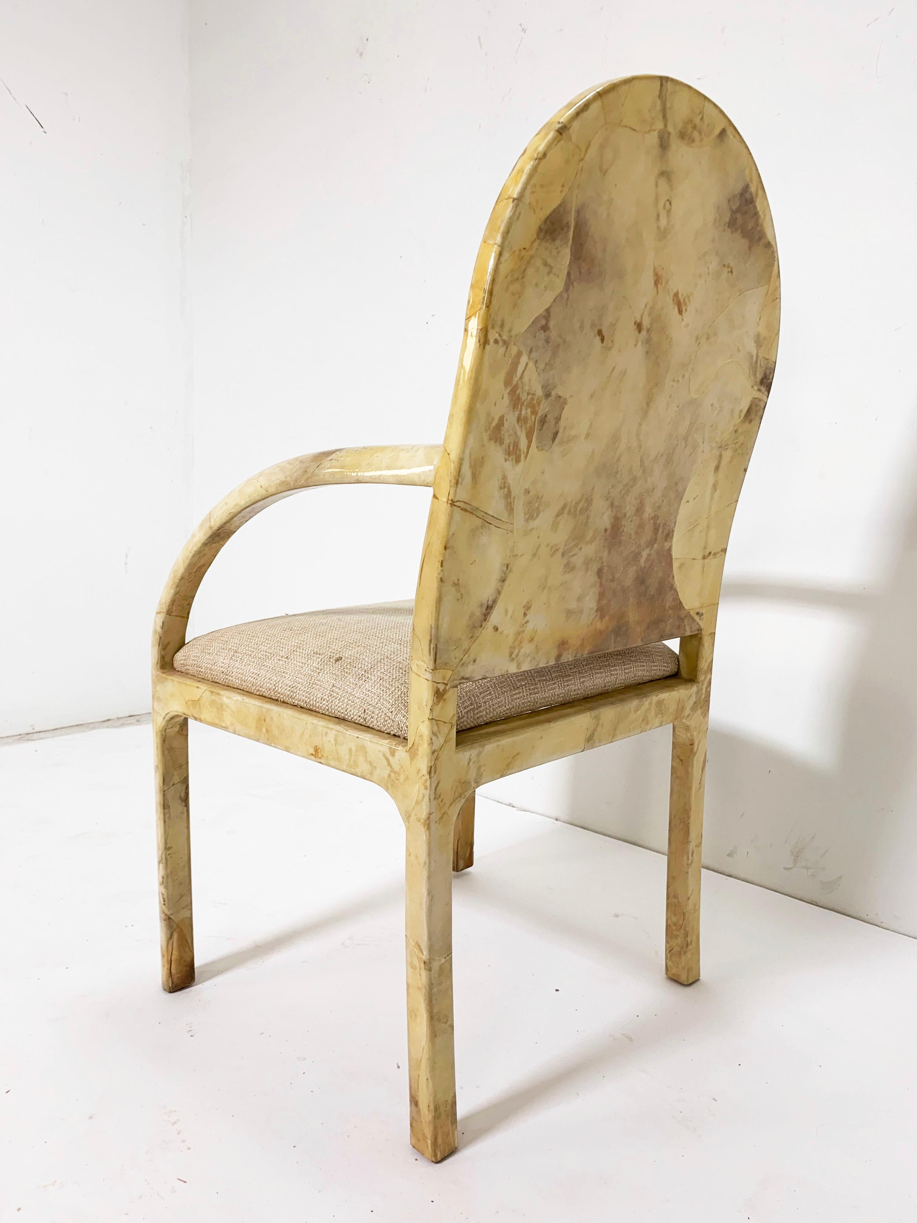 Lacquered Goatskin Armchair, Made in Colombia, circa 1970s In Good Condition In Peabody, MA