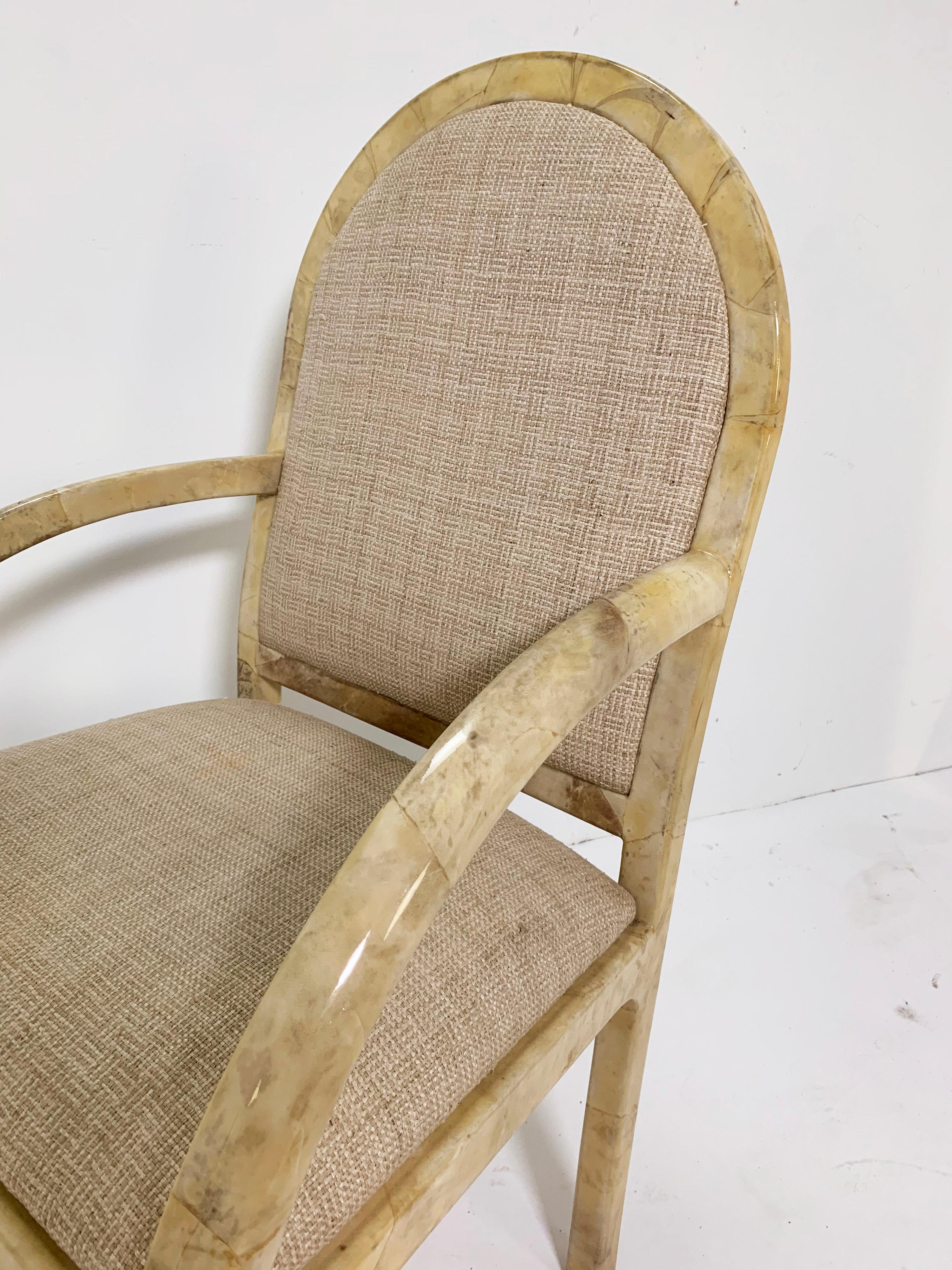 Late 20th Century Lacquered Goatskin Armchair, Made in Colombia, circa 1970s