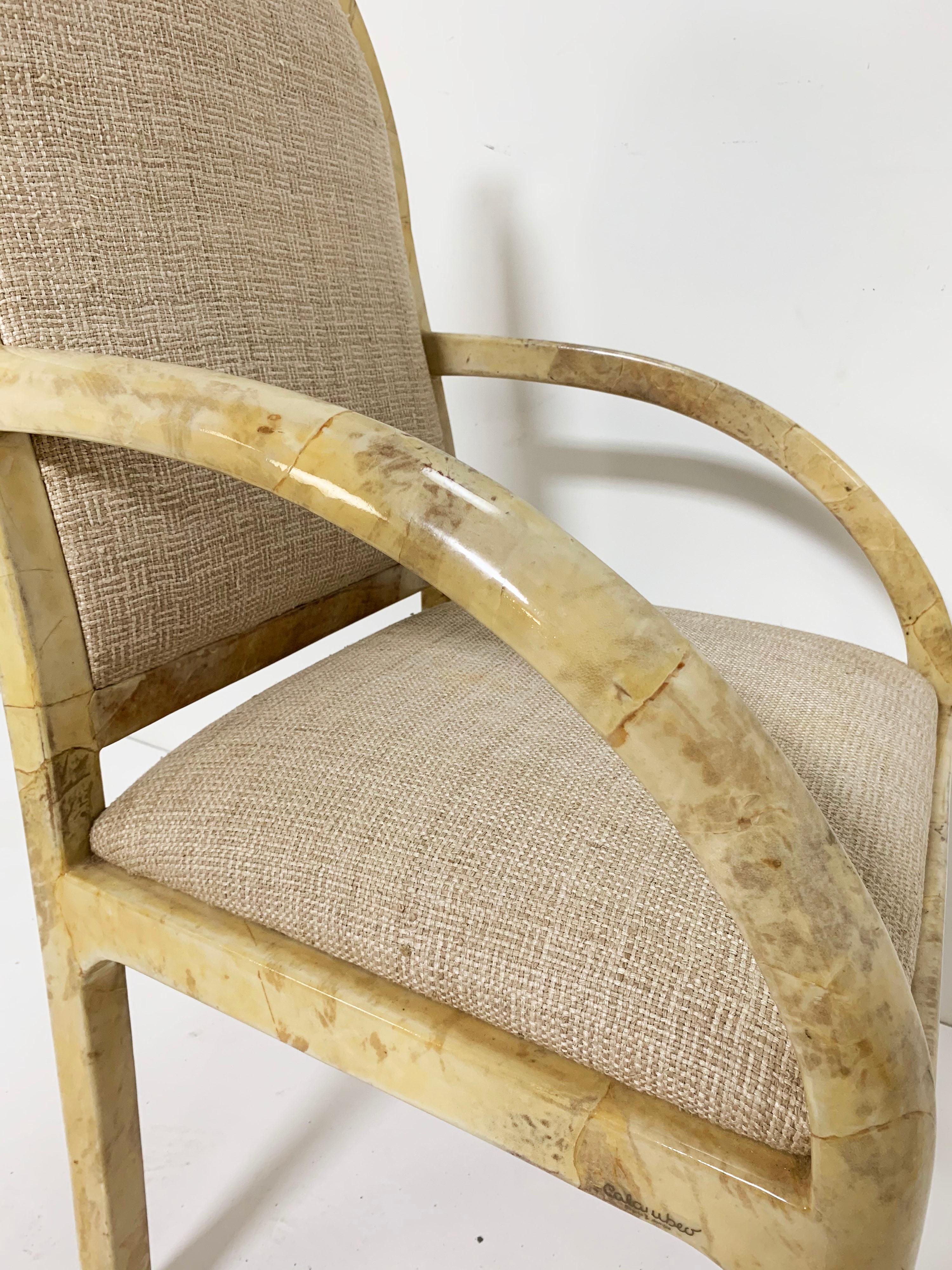 Lacquered Goatskin Armchair, Made in Colombia, circa 1970s 3
