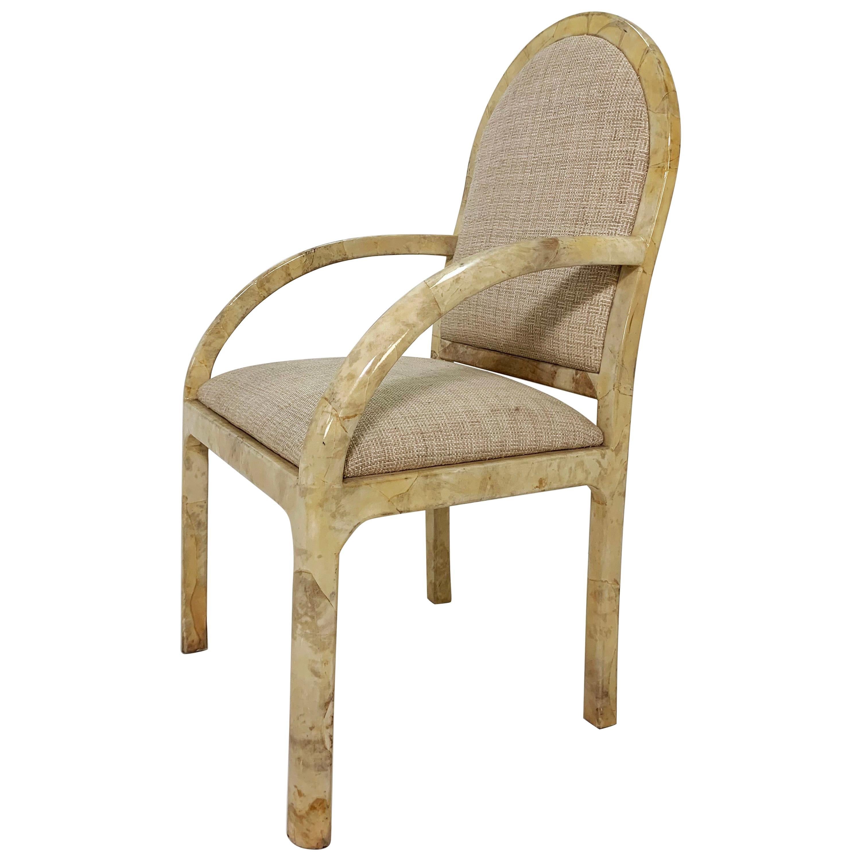 Lacquered Goatskin Armchair, Made in Colombia, circa 1970s