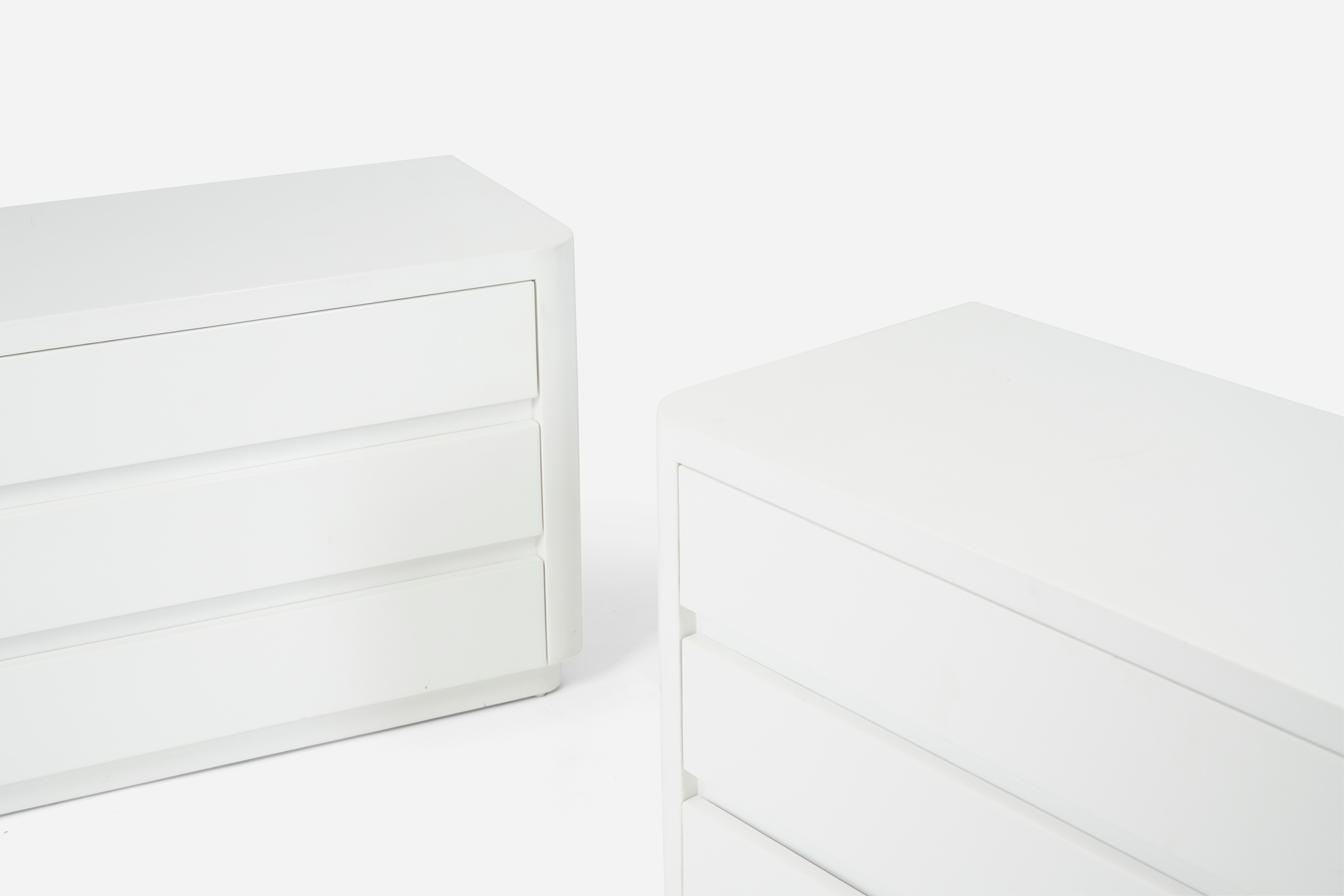 Post-Modern Lacquered Goatskin Chests of Drawers by Karl Springer