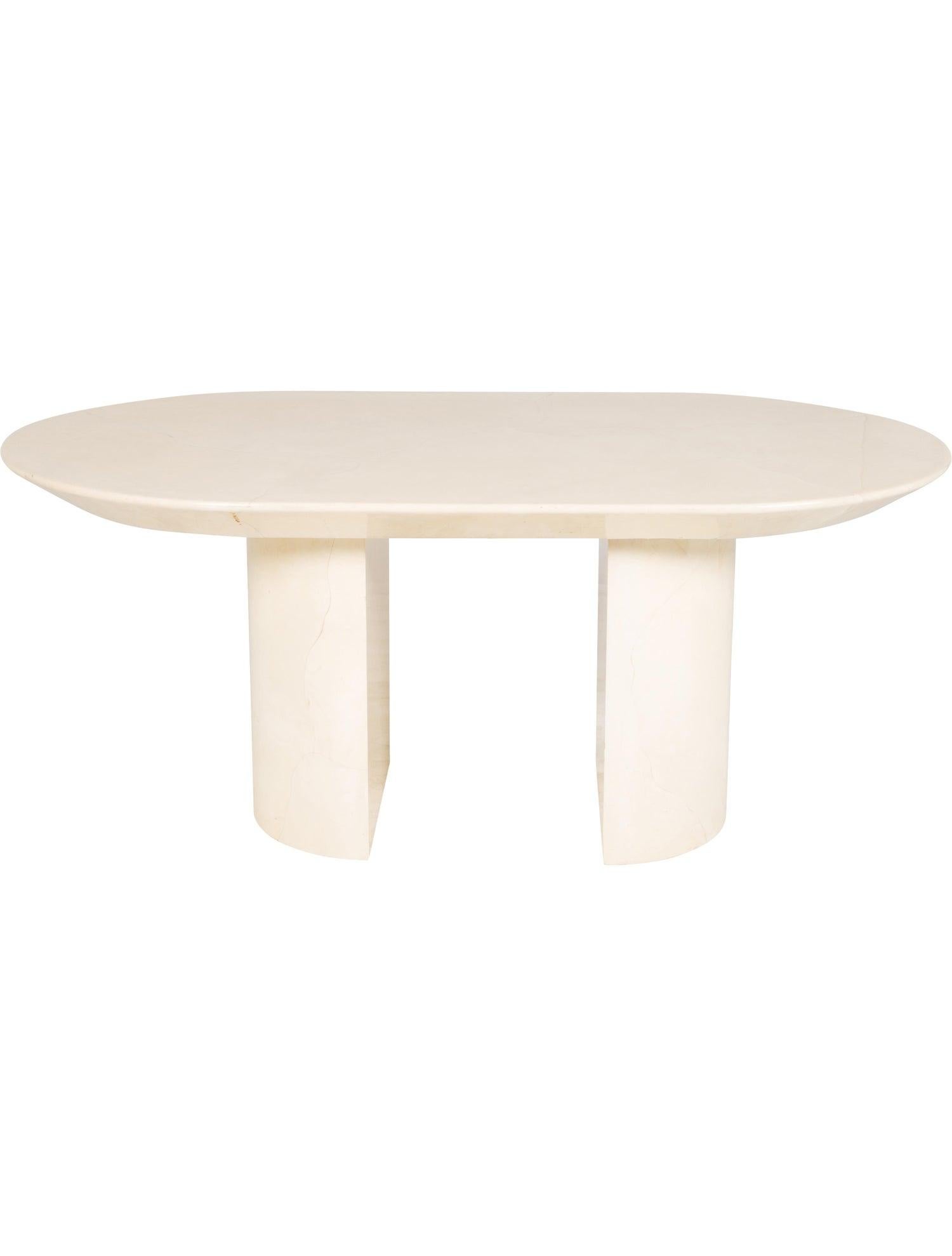 oval lacquer dining table