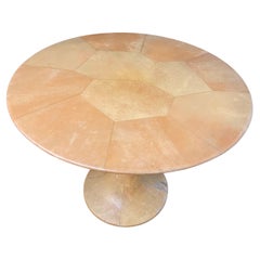 Lacquered Goatskin Pedestal Italy 1950's