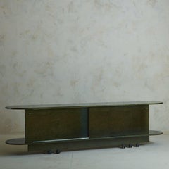 Crédence en érable vert laqué œil d'oiseau de Saporiti Italia, années 1960