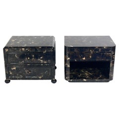 Vintage Lacquered Horn Nightstand or End Table