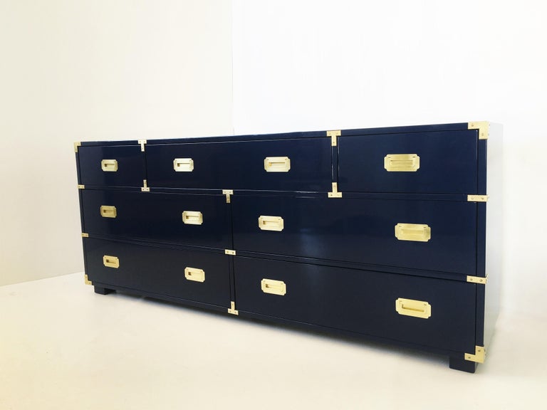 princess polly baby blue dress Navy Lacquered Drexel Dresser – Lucketts Store main image 1