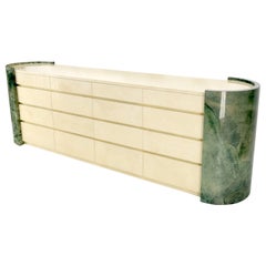 Pelle di capra laccata 16 cassetti Credenza Dresser Mid-Century Modern Mint!