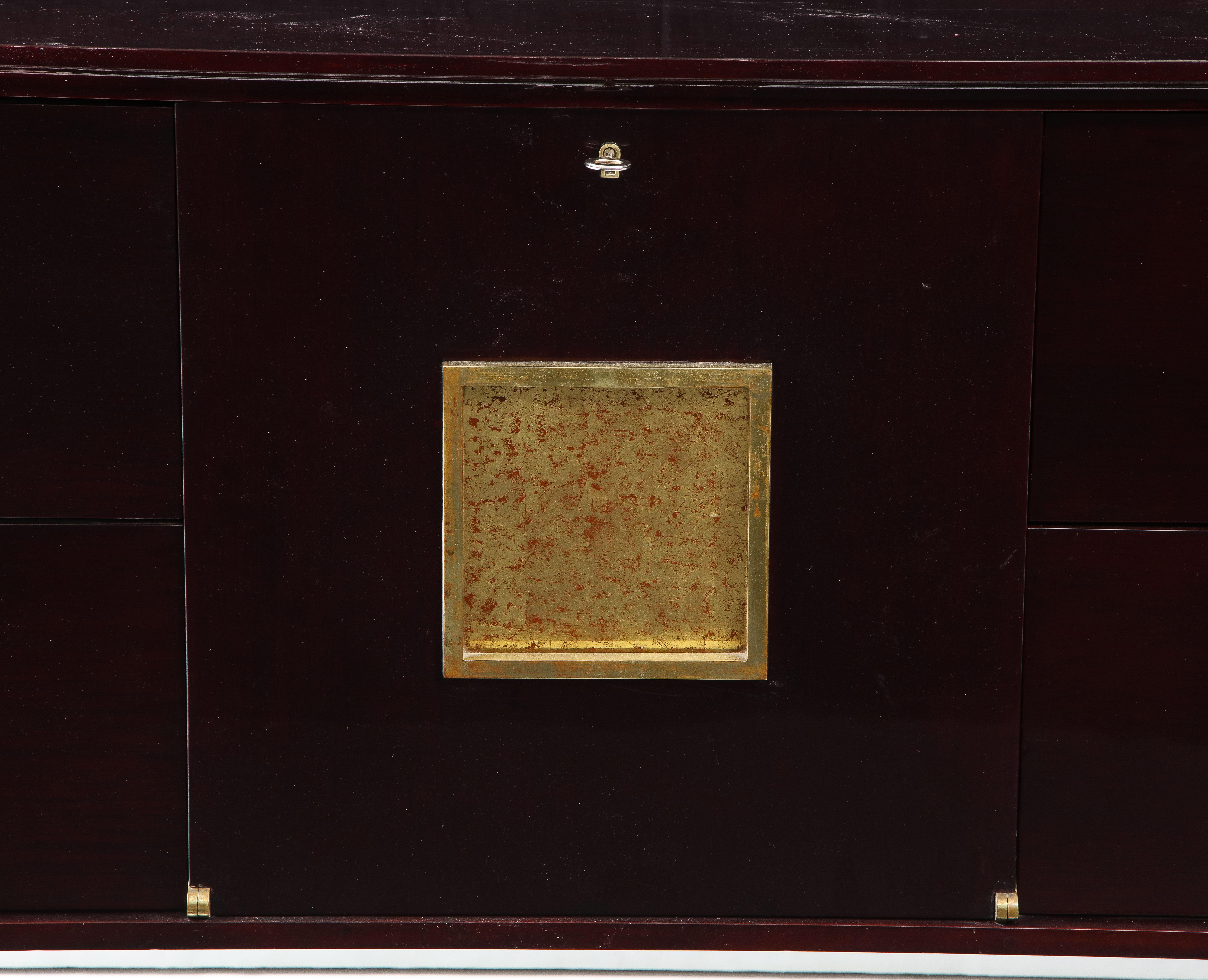 Art Deco Lacquered Mahogany Cabinet by Roberto & Mito Block For Sale