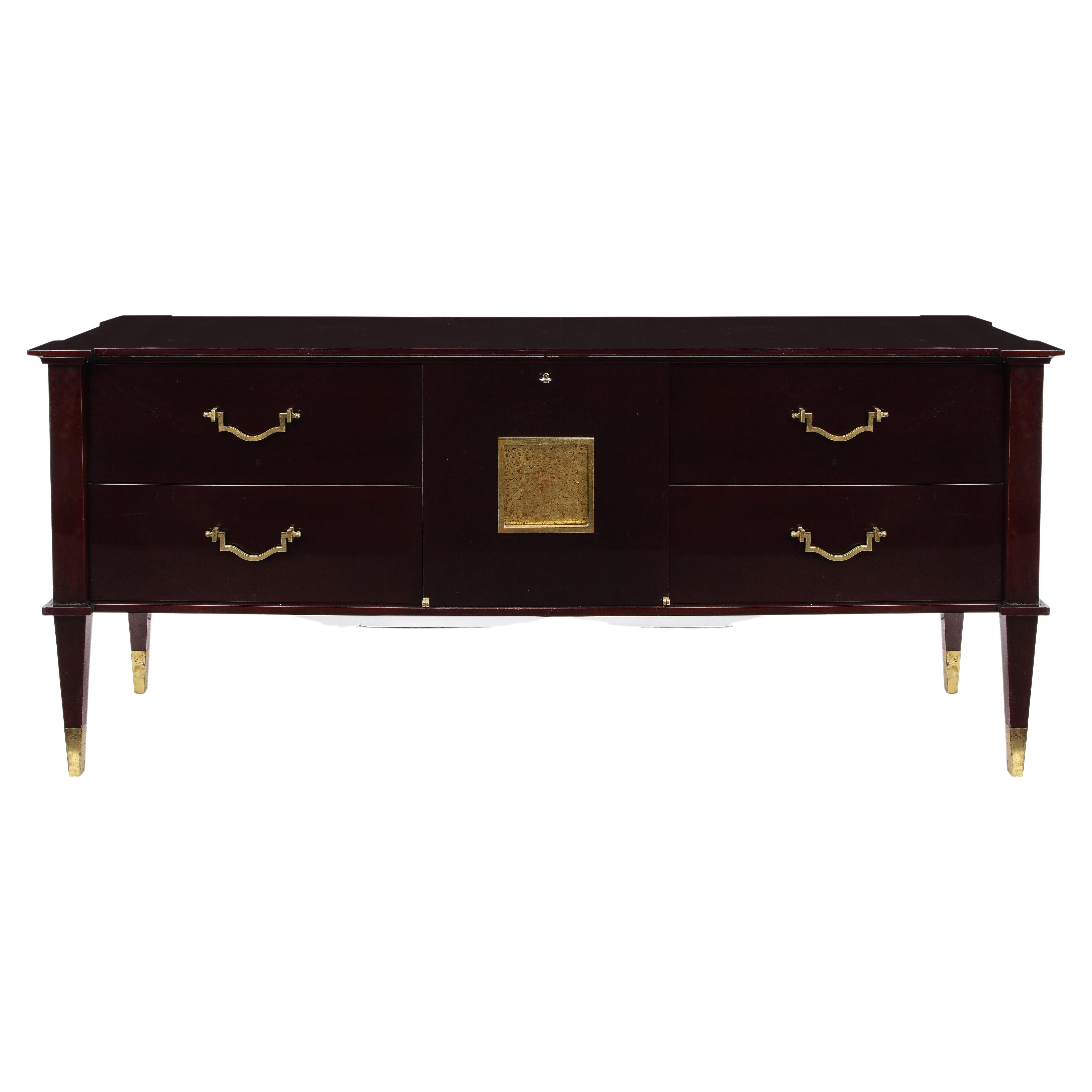 Lacquered Mahogany Cabinet by Roberto & Mito Block For Sale