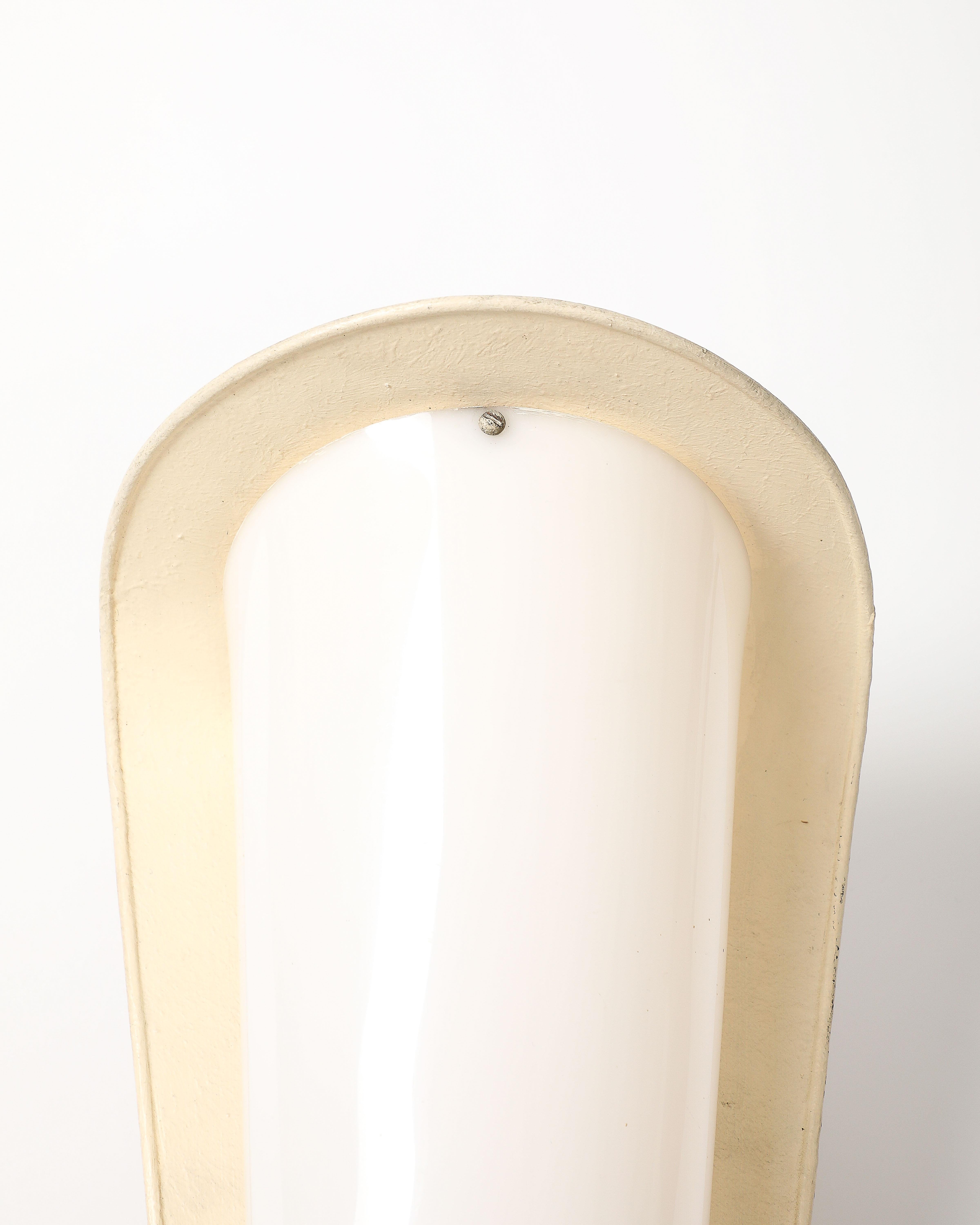 Lacquered Metal and Acrylic Tall Sconce, Italy, c. 1960 For Sale 1