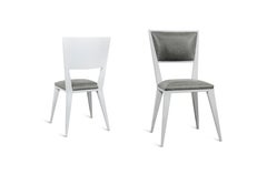 Lacquered Metal and Leather Chair from Costantini, Rodelio Bianco, In Stock