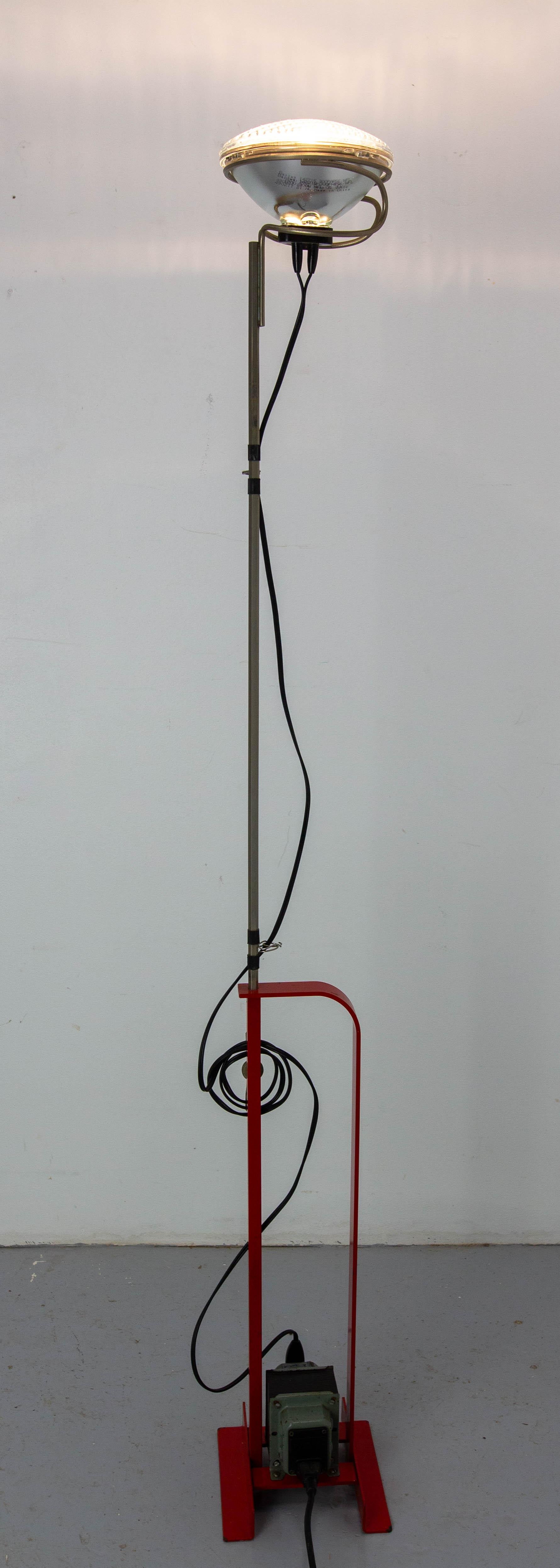 Lacquered Metal & Chrome Flos Toio Floor Lamp Vintage, French, circa 1960 In Good Condition In Labrit, Landes