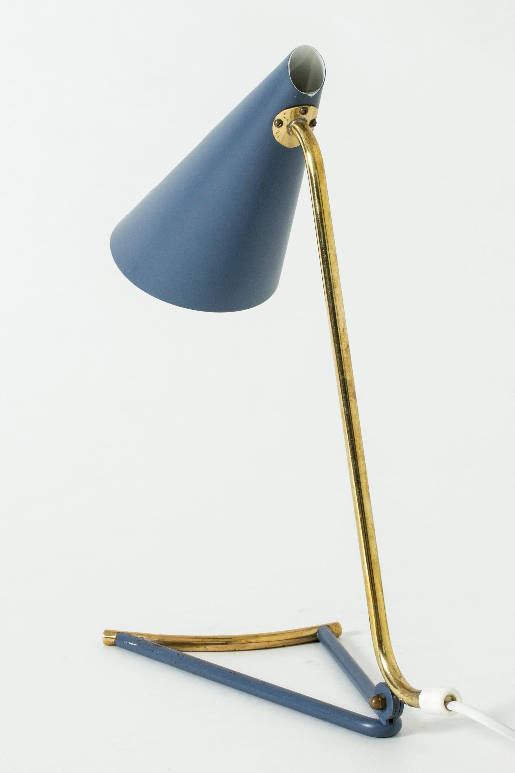 Lacquered Metal Table Lamp by Knud Joos for Lyfa, Denmark, 1950s In Good Condition In Stockholm, SE