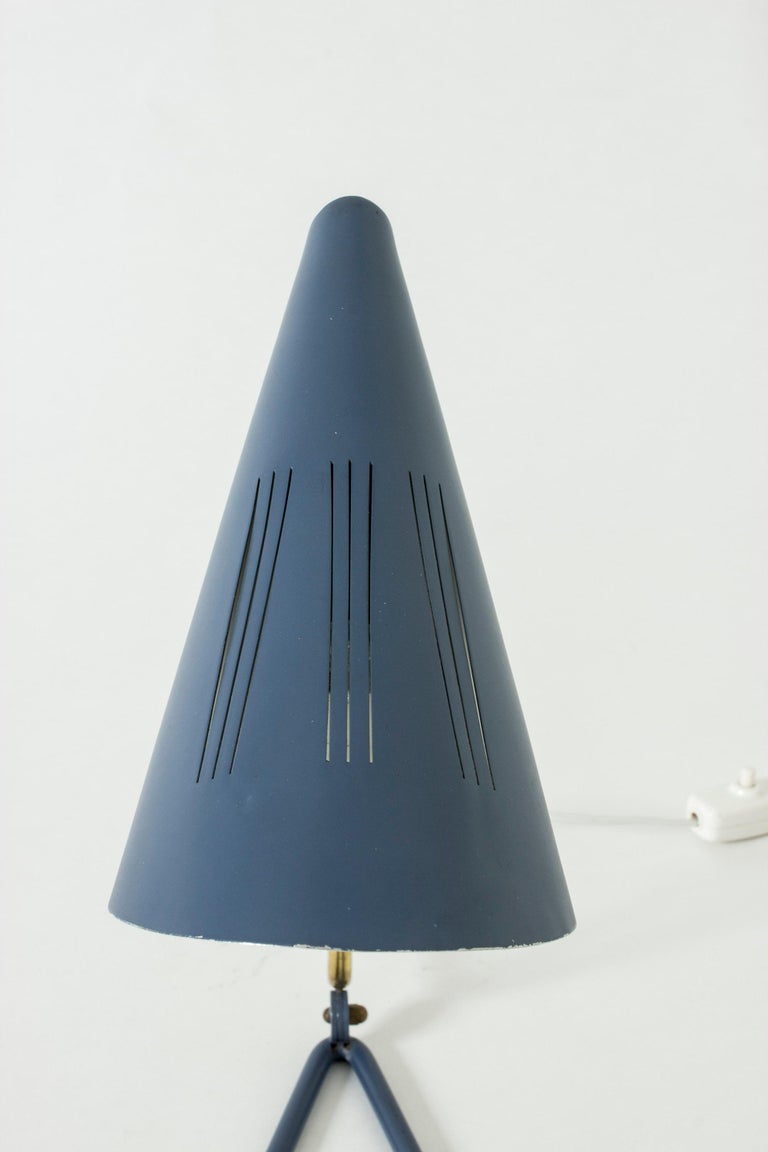 Lacquered Metal Table Lamp by Knud Joos for Lyfa, Denmark, 1950s For Sale 2