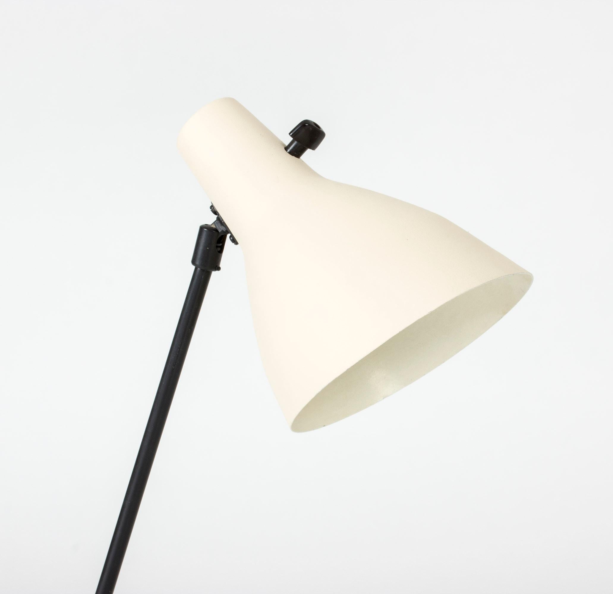 Scandinavian Modern Lacquered Metal Table Lamp from Luco