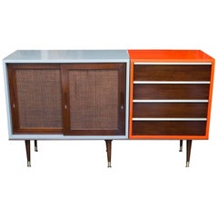 Lacquered Midcentury Three-Piece Server/Sideboard Set