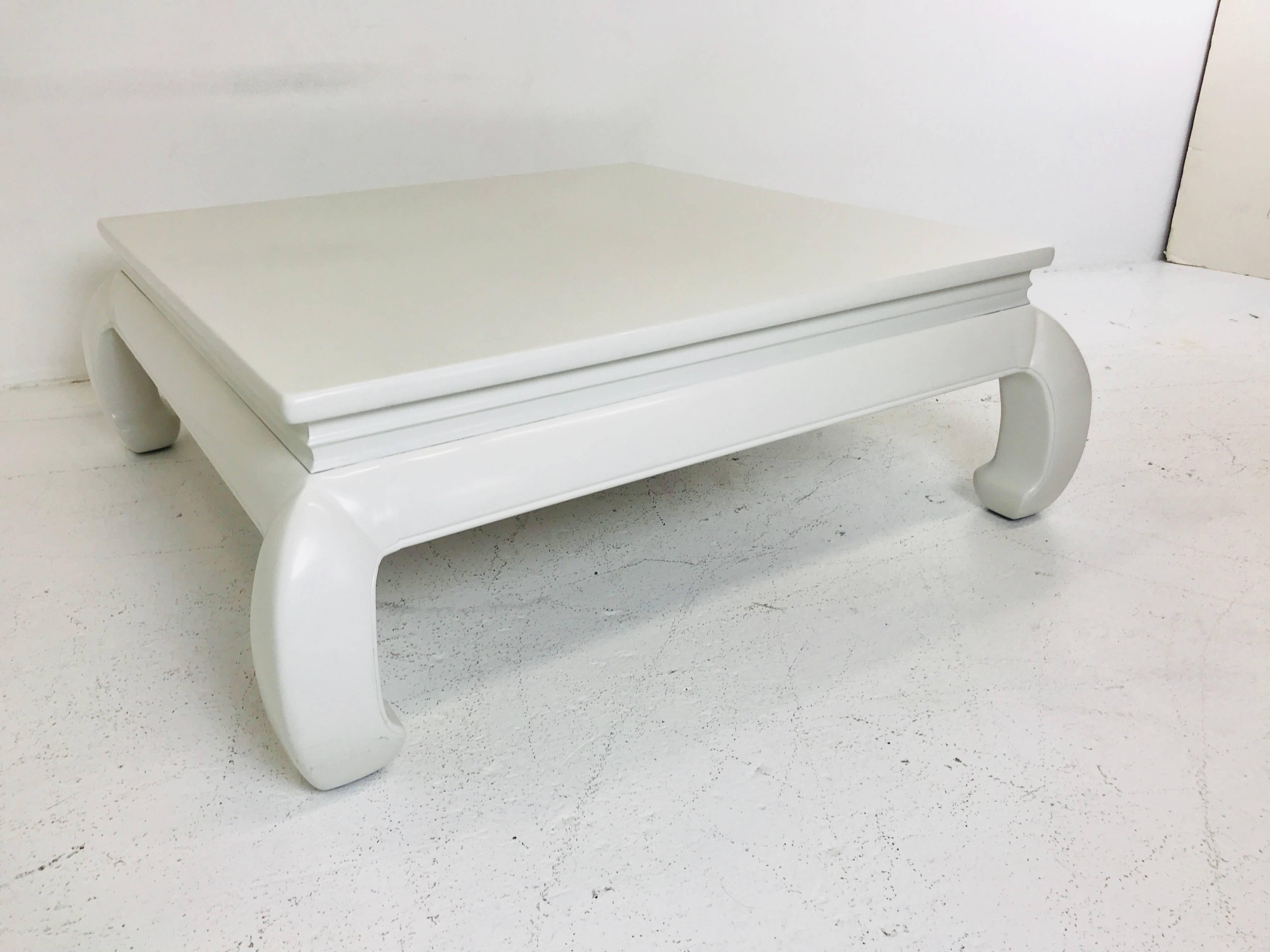 white ming coffee table