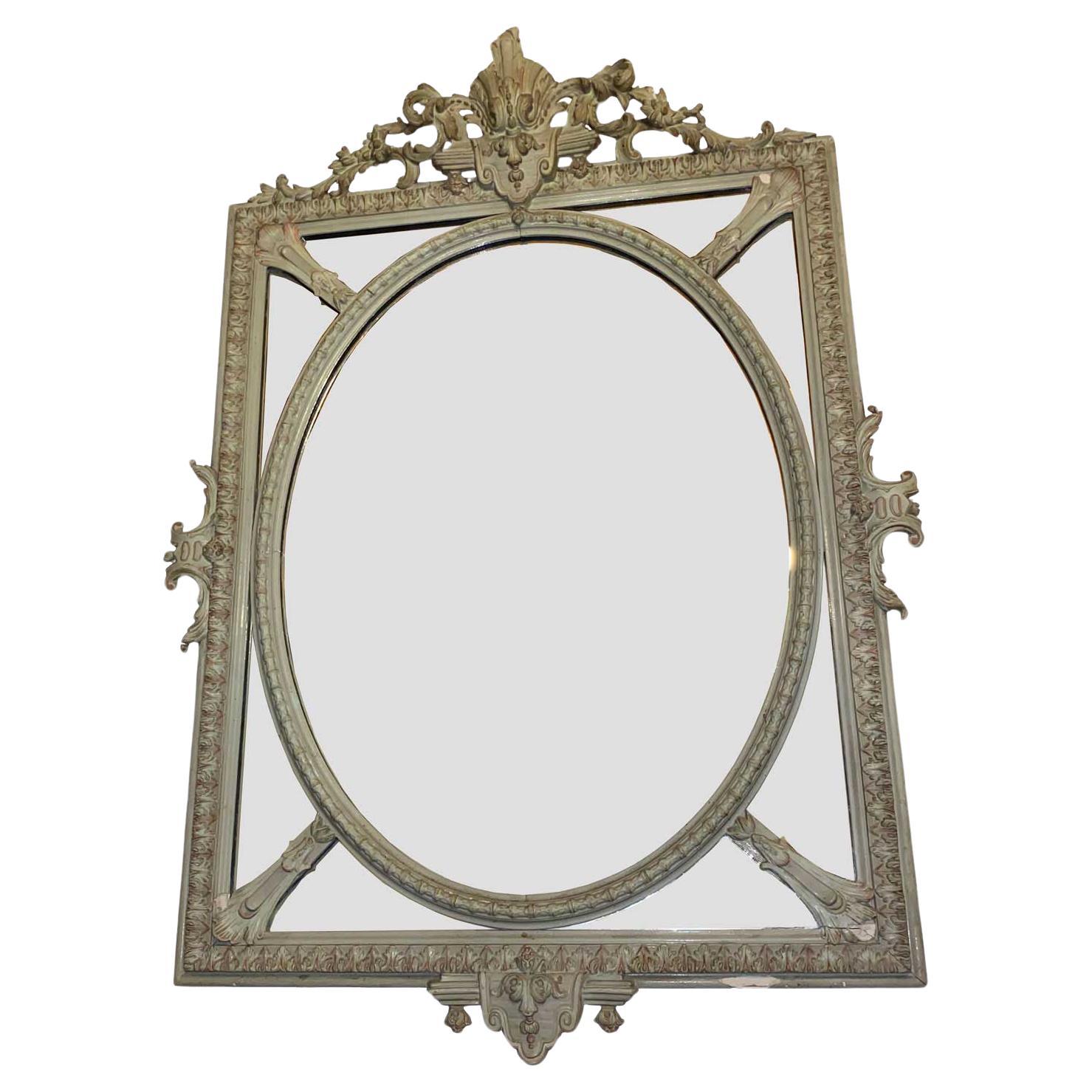 Large Louis XV style pareclose mirror from the Napoleon III period, late 19th century, original lacquered stucco, decoration of shells, leaves and flowers
gaps and shine, original mercury mirror more pictures on request