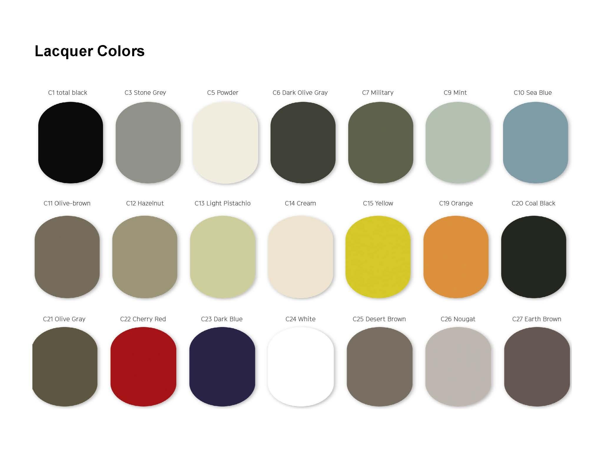 Métal Table de nuit laquée dans des couleurs RAL personnalisées, lot de 2 en vente