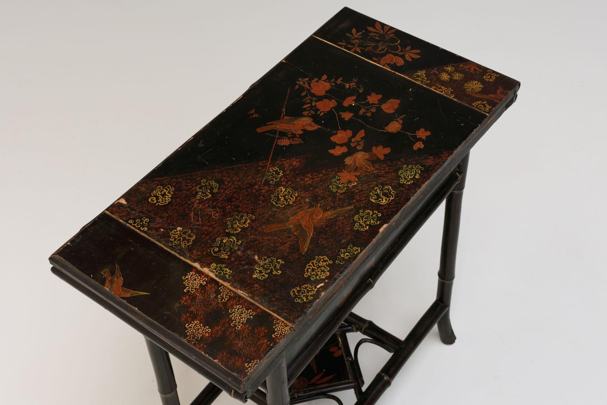 20th Century Lacquered Occasional Card Table For Sale