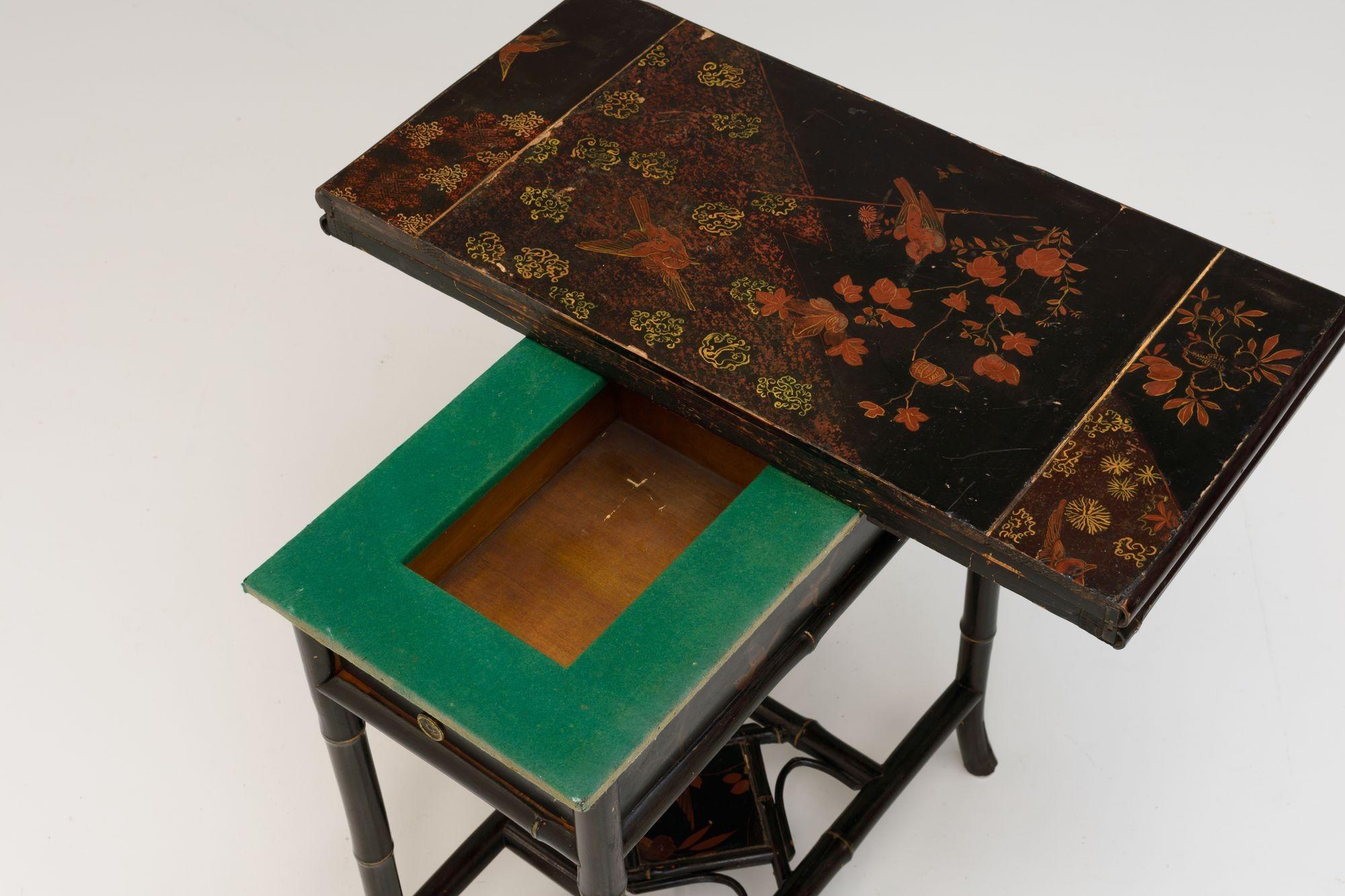 Lacquered Occasional Card Table For Sale 1
