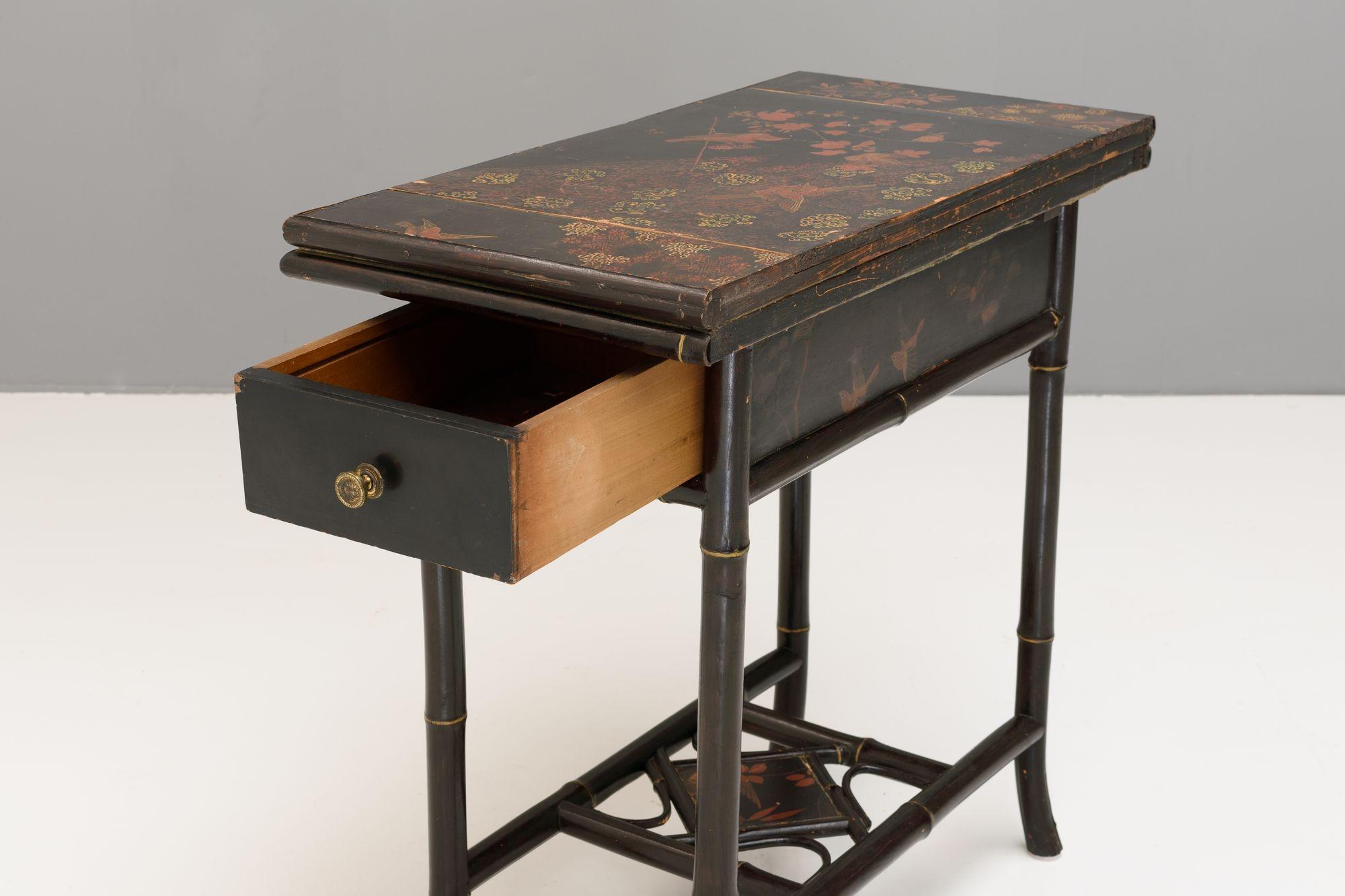 Lacquered Occasional Card Table For Sale 2