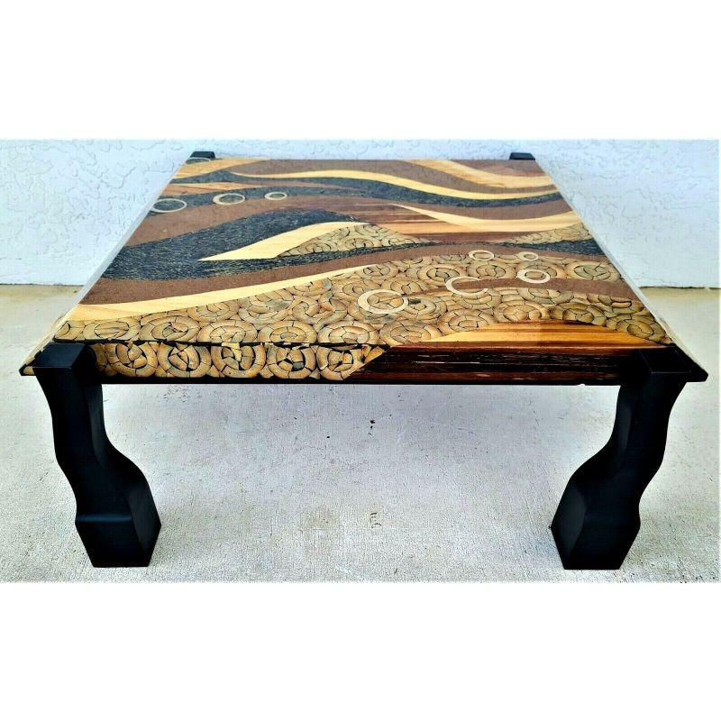 Organic Modern Lacquered Organic Collage Coffee Table by Marquis of Beverly Hills For Sale
