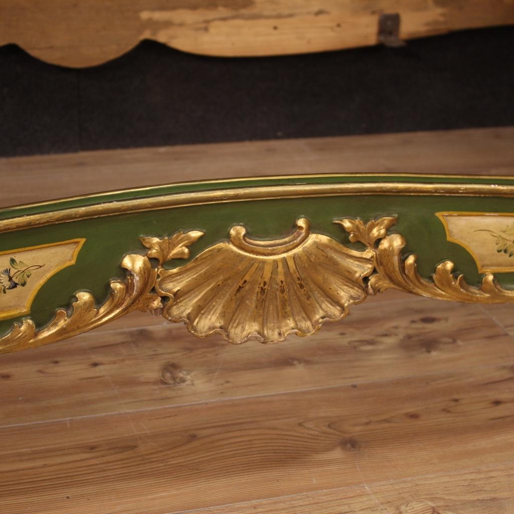 Lacquered and Painted Venetian Bed, 20th Century For Sale 6