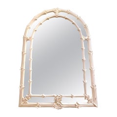 Lacquered Palm Frond Arched Wall Mirror After Serge Roche Gampel Stoll