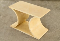 Lacquered Parchment Console or Cocktail Table by Sally Sirkin Lewis